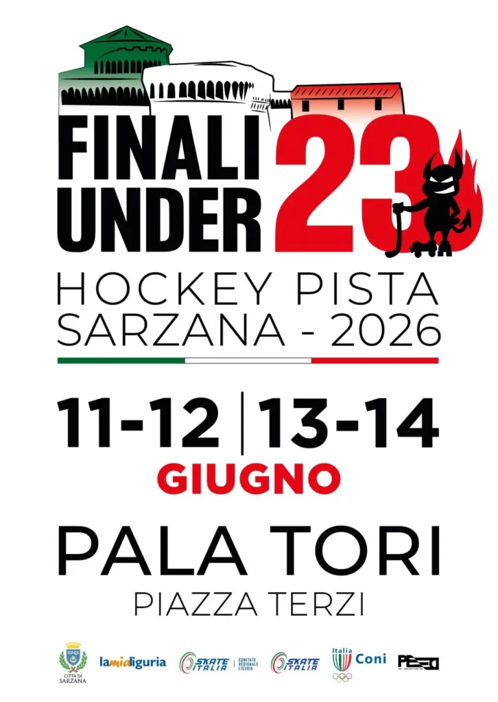Finali Under 23 Hockey Pista Sarzana 11-14 giugno 2026