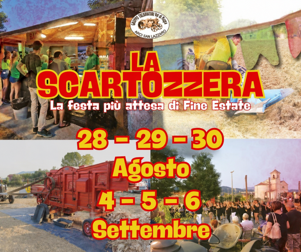 La Scartozzera 28-29-30 agosto 2026 4-5-6 settembre 2026