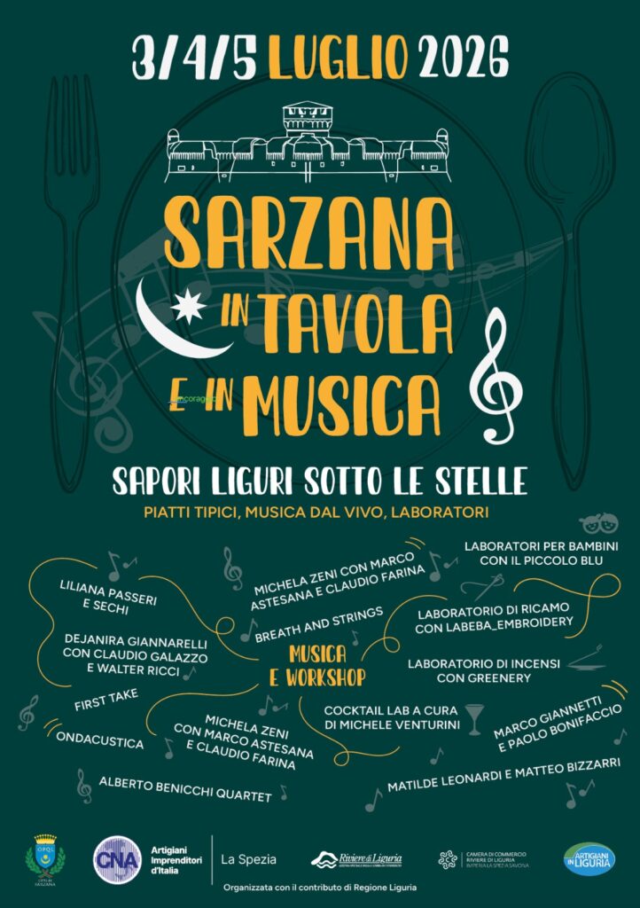 Sarzana in tavola e in musica 2026 - dal 3 al 5 luglio 2026